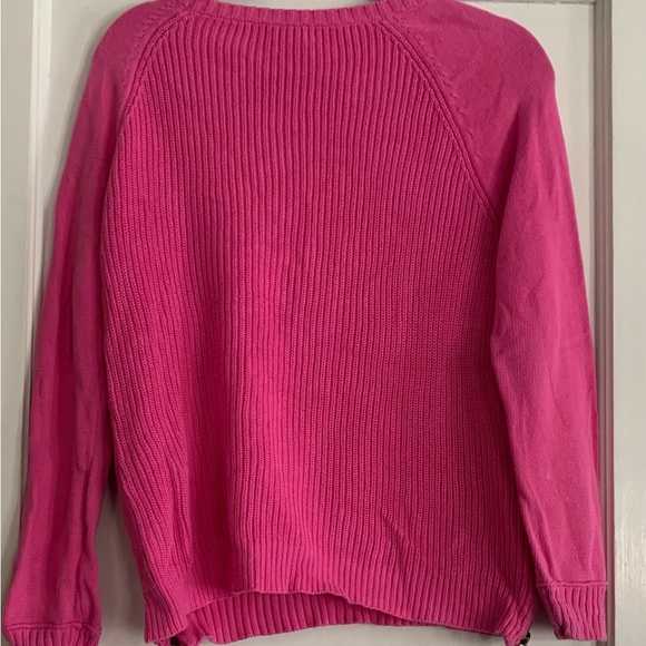 Lauren Jeans Co Lauren Ralph Lauren Womens Chunky Knit Sweater Zip Side Med Y2K - Picture 6 of 8